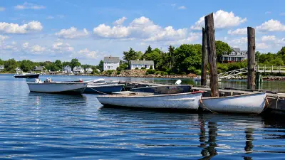 AI illustration of the harbor at Cape Porpoise Pier, Maine