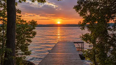 AI illustration of Messalonskee Lake, Maine