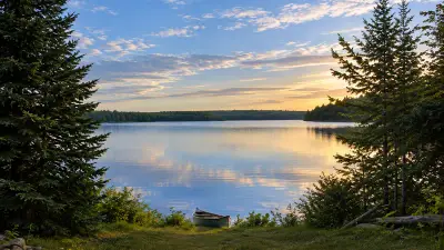 AI illustration of Molunkus Lake, Maine