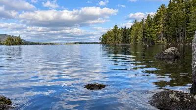 AI illustration of Moxie Pond in Somerset County, Maine
