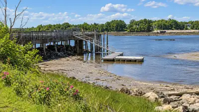 AI illustration of Narraguagus River at Milbridge, Maine