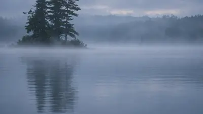 AI illustration of North Pond, Belgrade Lakes, Maine