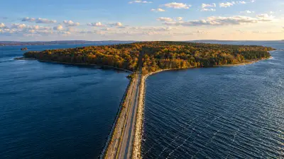AI illustration of Searsport Causeway, Maine