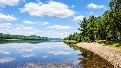 AI illustration of St. Froid Lake in Winterville, Maine