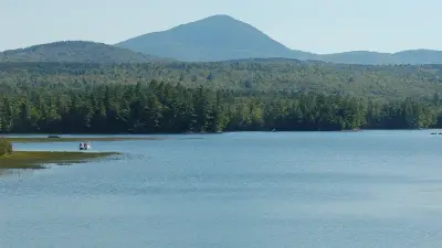Mount Blue seen across Webb Lake in Weld, Maine