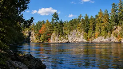AI illustration of West Branch Penobscot River at Little Eddy, Maine