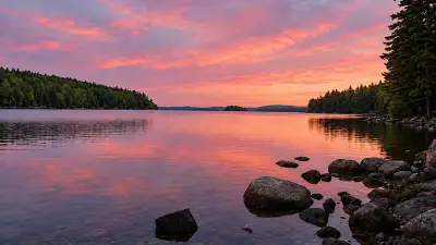 AI illustration of West Grand Lake, Maine