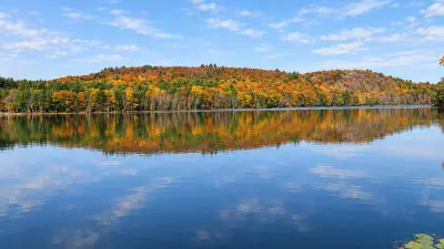 AI illustration of Wilson Pond (Kennebec County), Maine